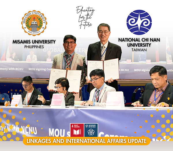 Misamis University Establishes Partnership with National Chi Nan University in Taiwan